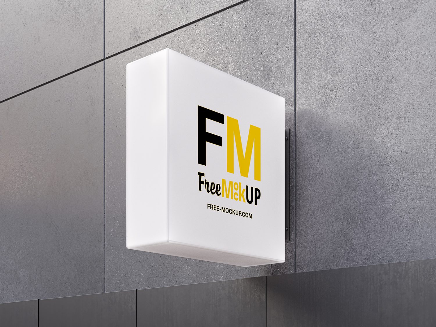 Free Lightbox Sign Outdoor Mockup Free Mockup