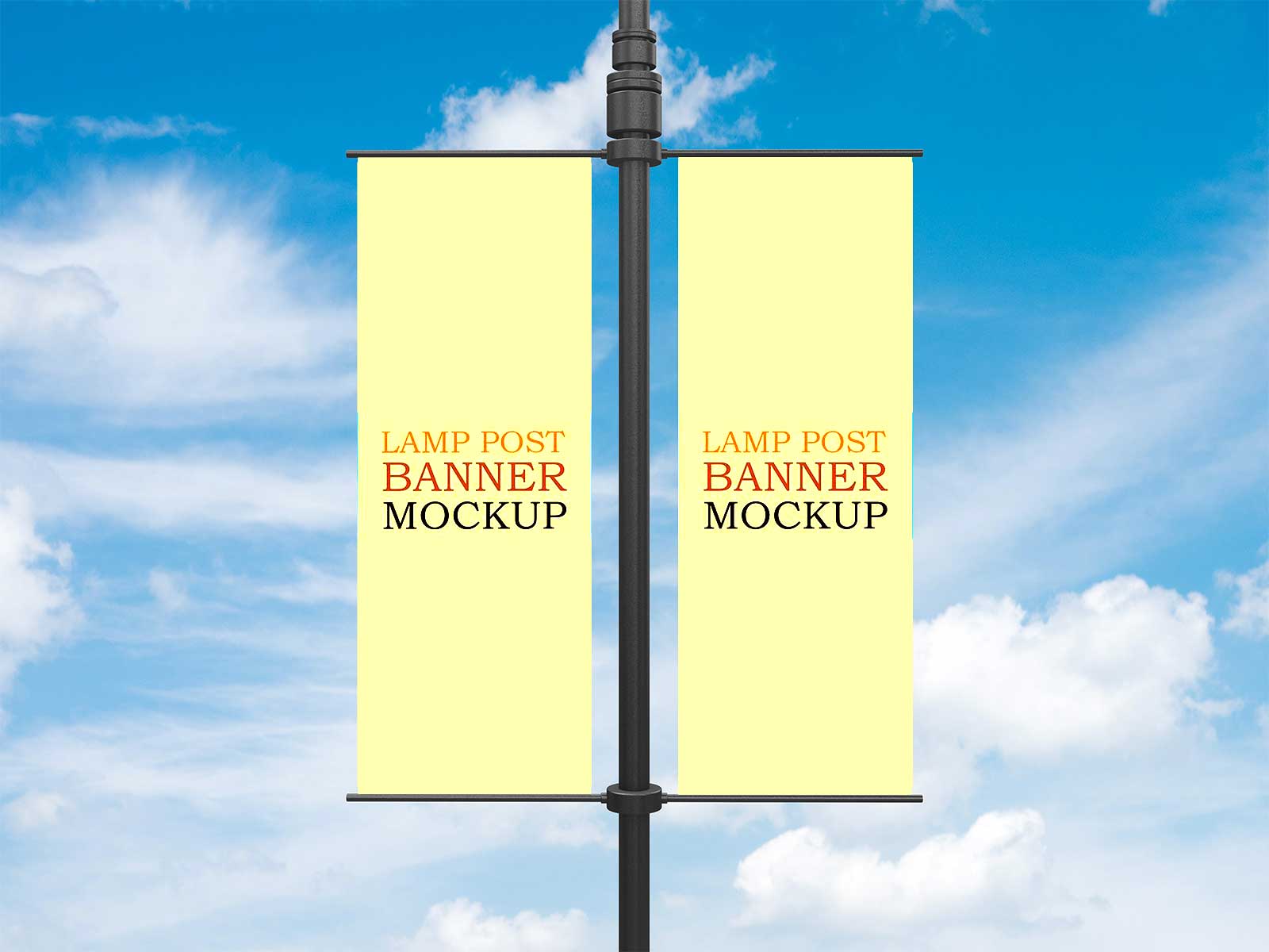 Lamp Post Banner Mockup Illuminate Your Brand Presence