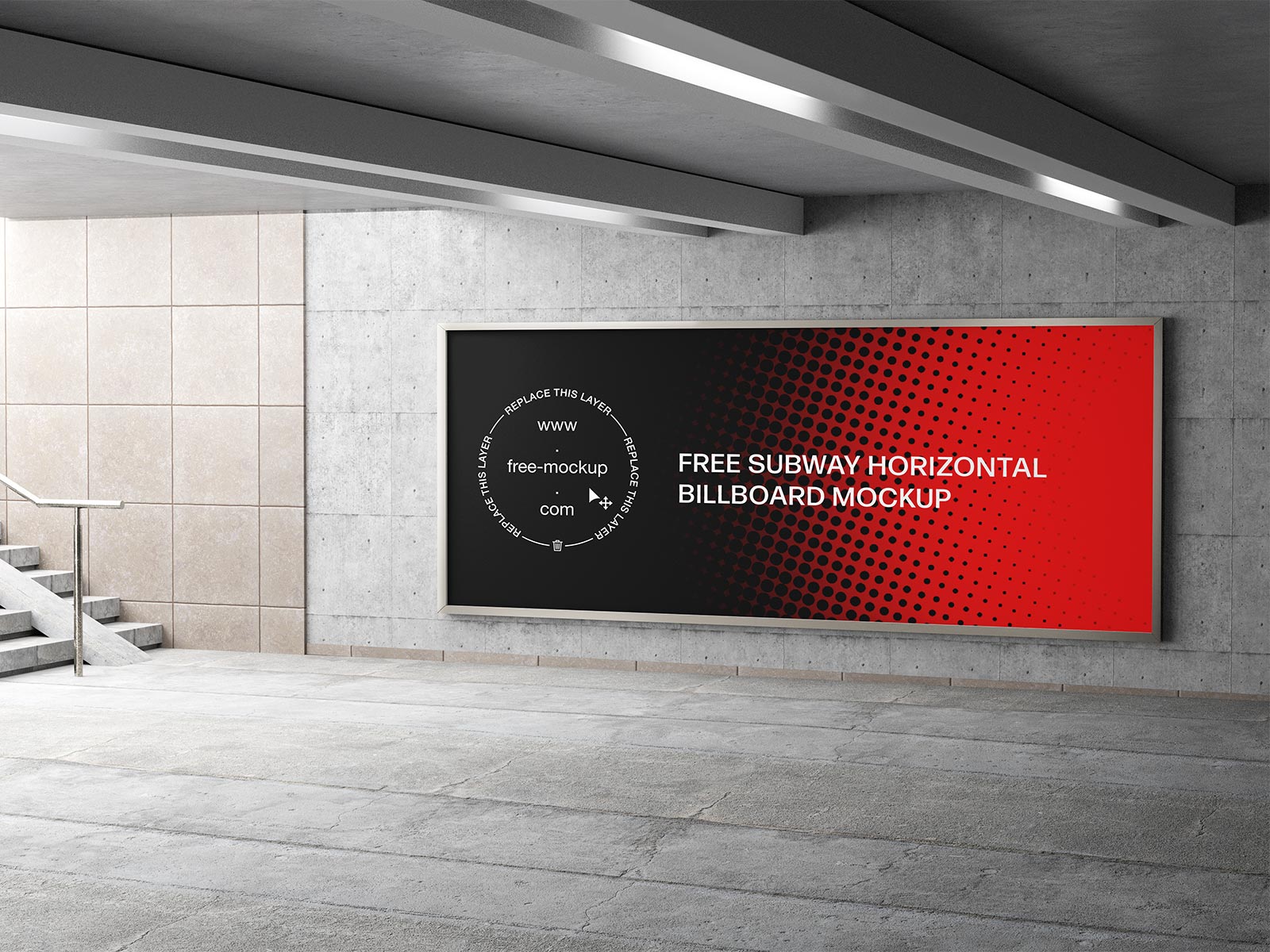 Free Subway Horizontal Billboard Mockup The Free Mockup