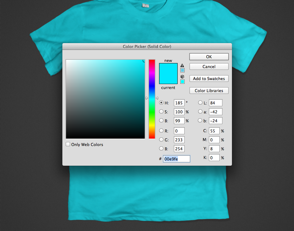 Colored T-Shirt Mockup