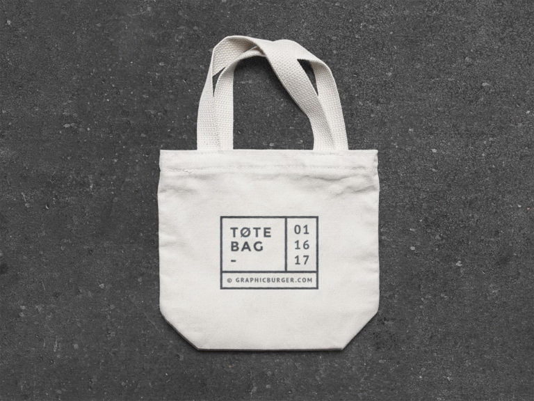 Download Small-Canvas-Tote-Bag-MockUp | Free Mockup