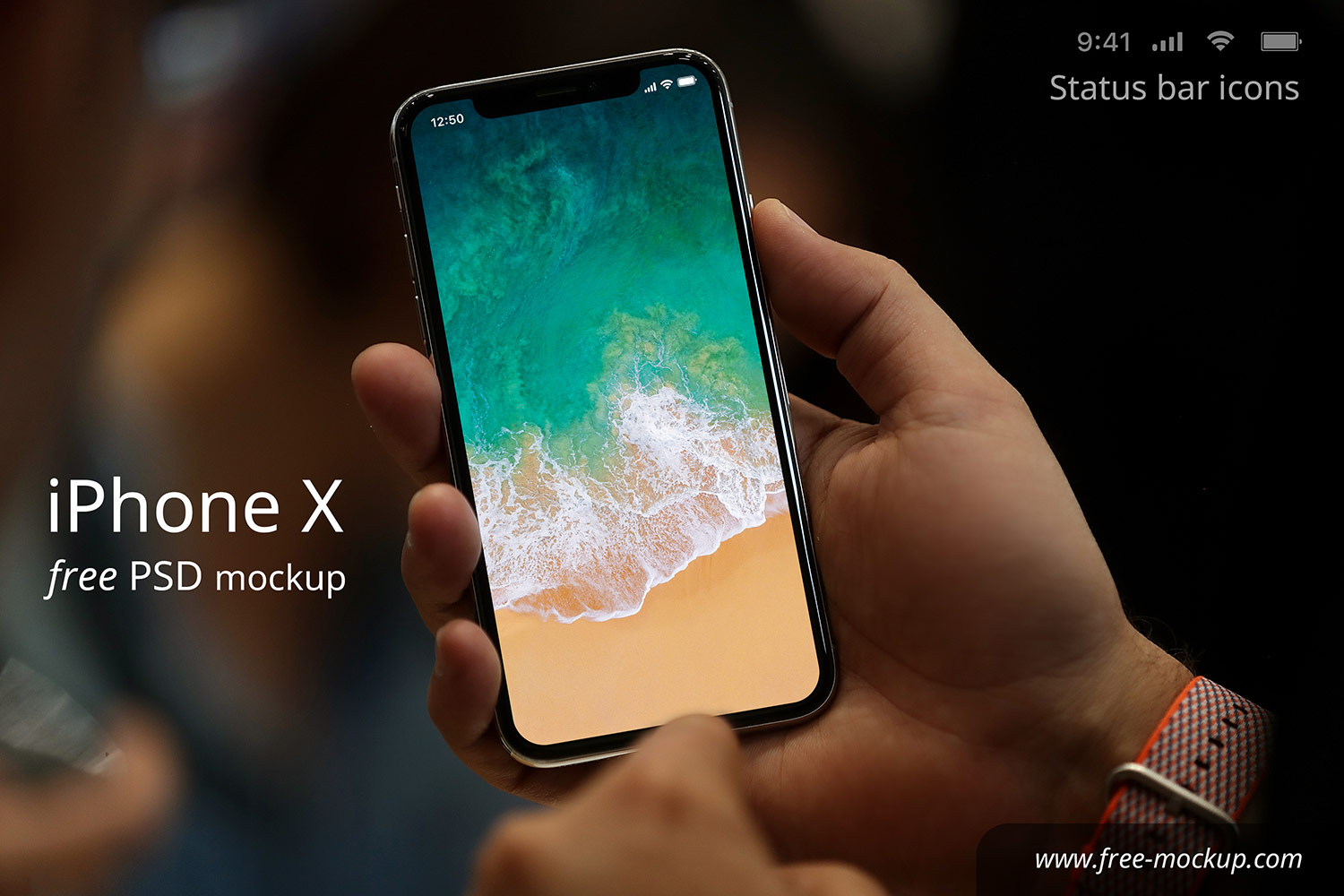 Download Iphone X In Hand Free Psd Mockup Free Mockup
