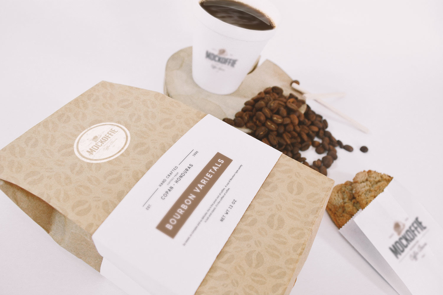Download Coffee Bag And Paper Cup Mockup | Free Mockup