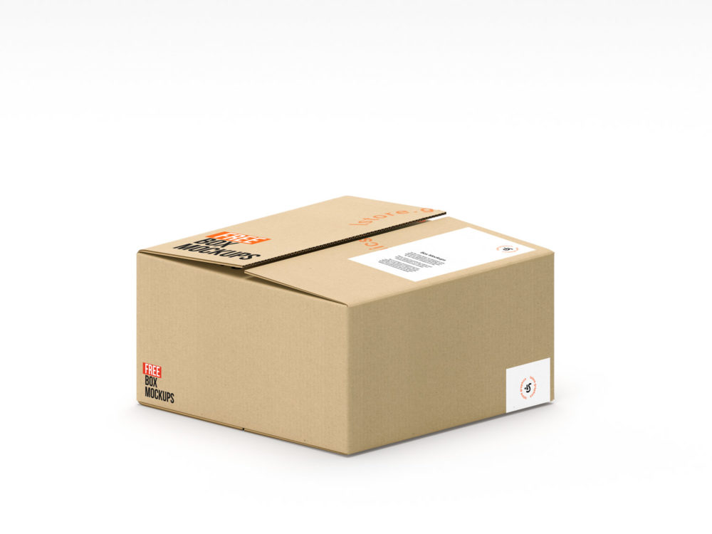 Cardboard-Box-Mockup-04 | Free Mockup