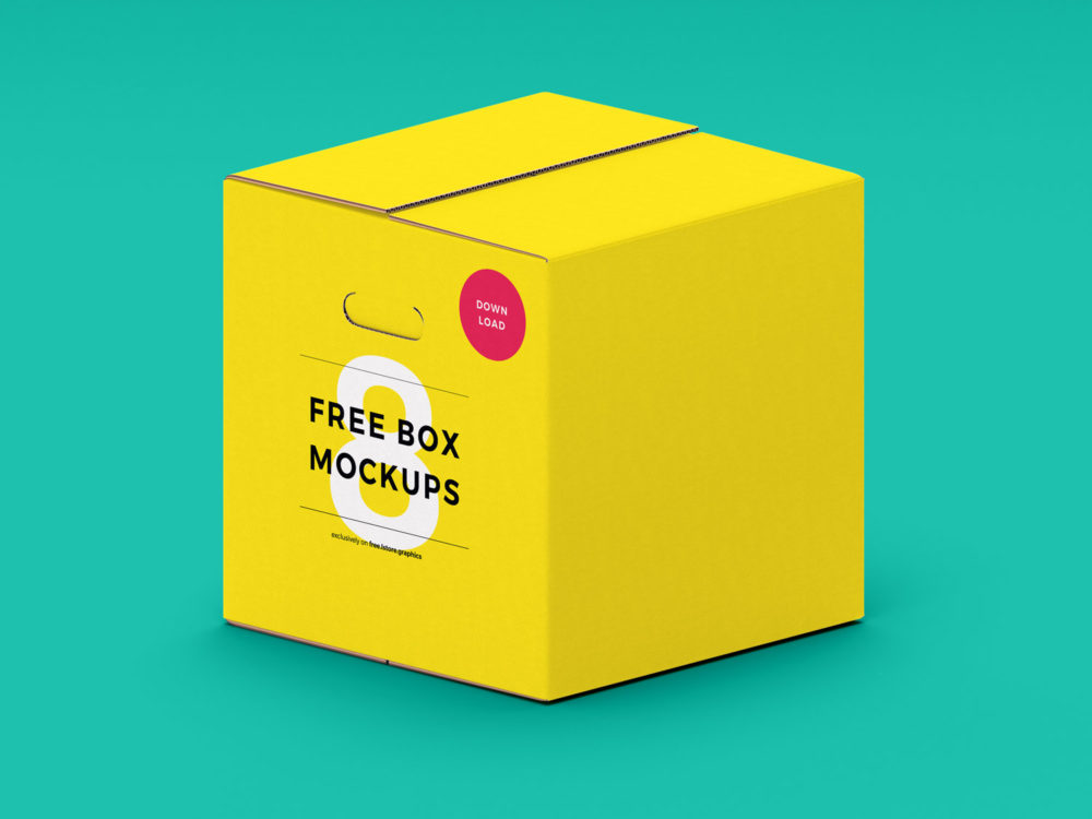 Cardboard-Box-Mockup-07 | Free Mockup