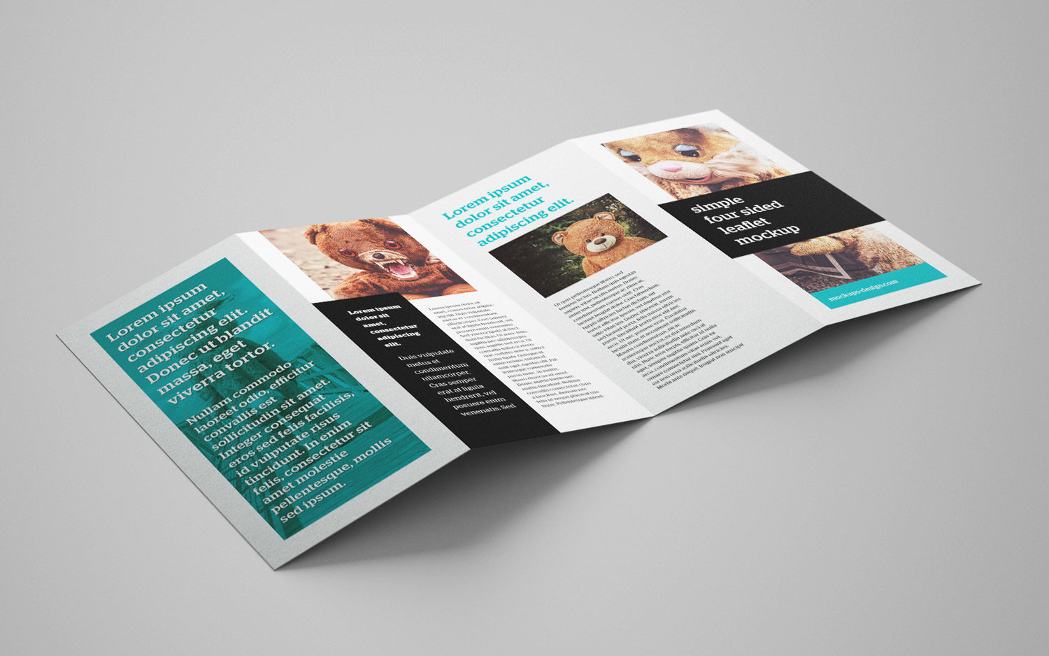 Download Free 4 Panel Leaflet Mockups Free Mockup PSD Mockup Templates