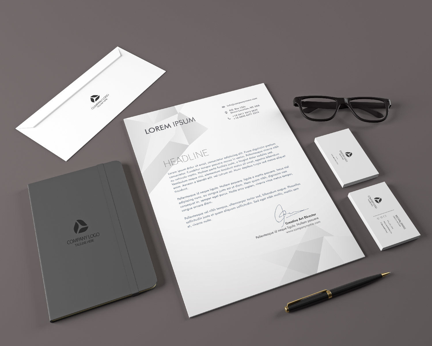 Download Letterhead Mockup Free : Download This Free Letterhead ...