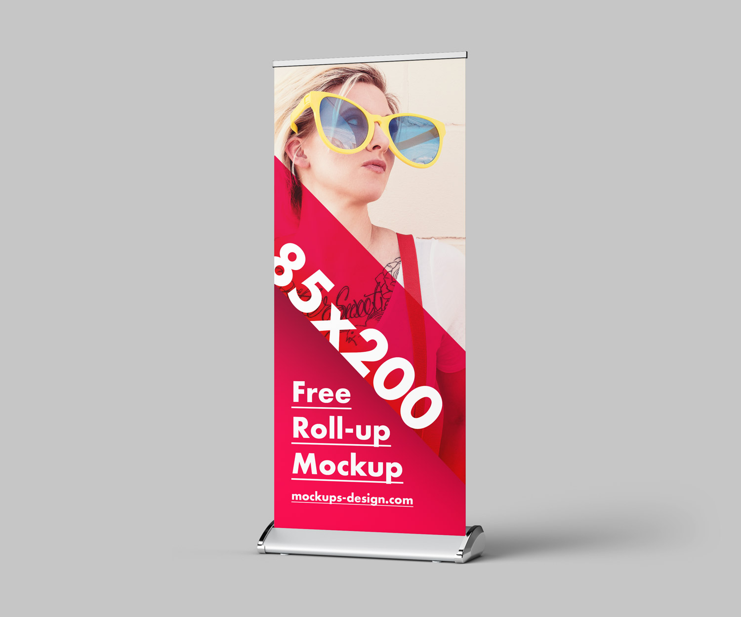 Download Free Roll Up Mockup 85 200 Cm Free Mockup