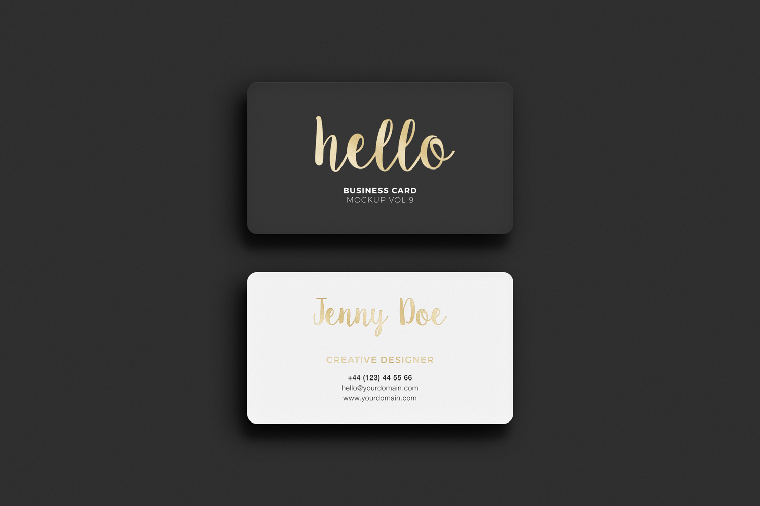 Download Business Card Rounded Corners Free Mockup PSD Mockup Templates