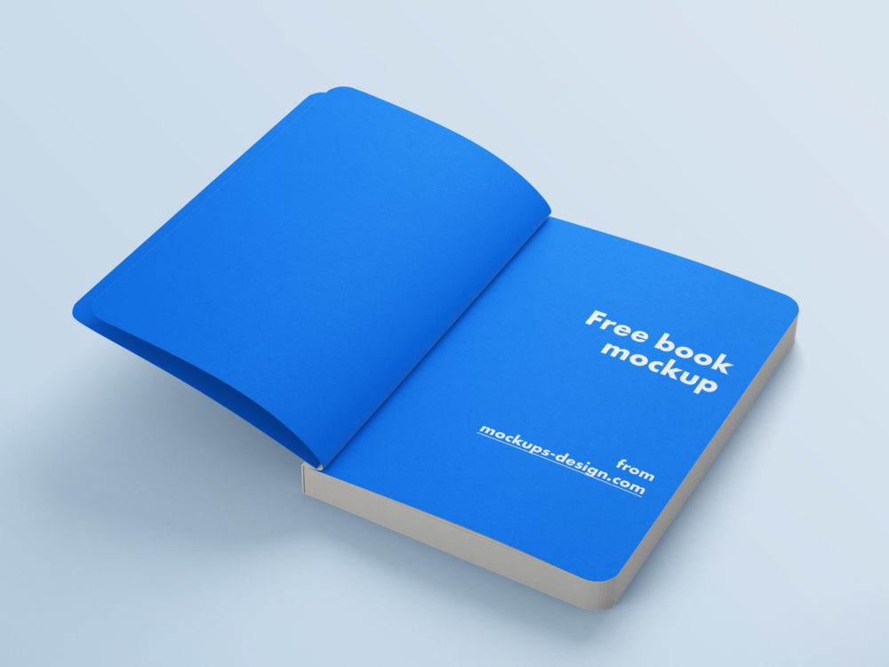 Free Book with Rounded Corners Mockup