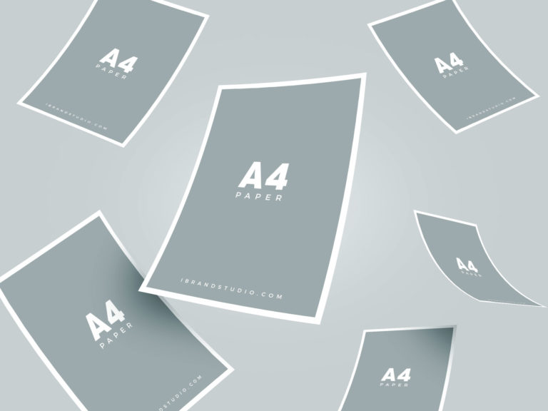 Free Floating A4 Paper Mockup 04 Free Mockup 6723