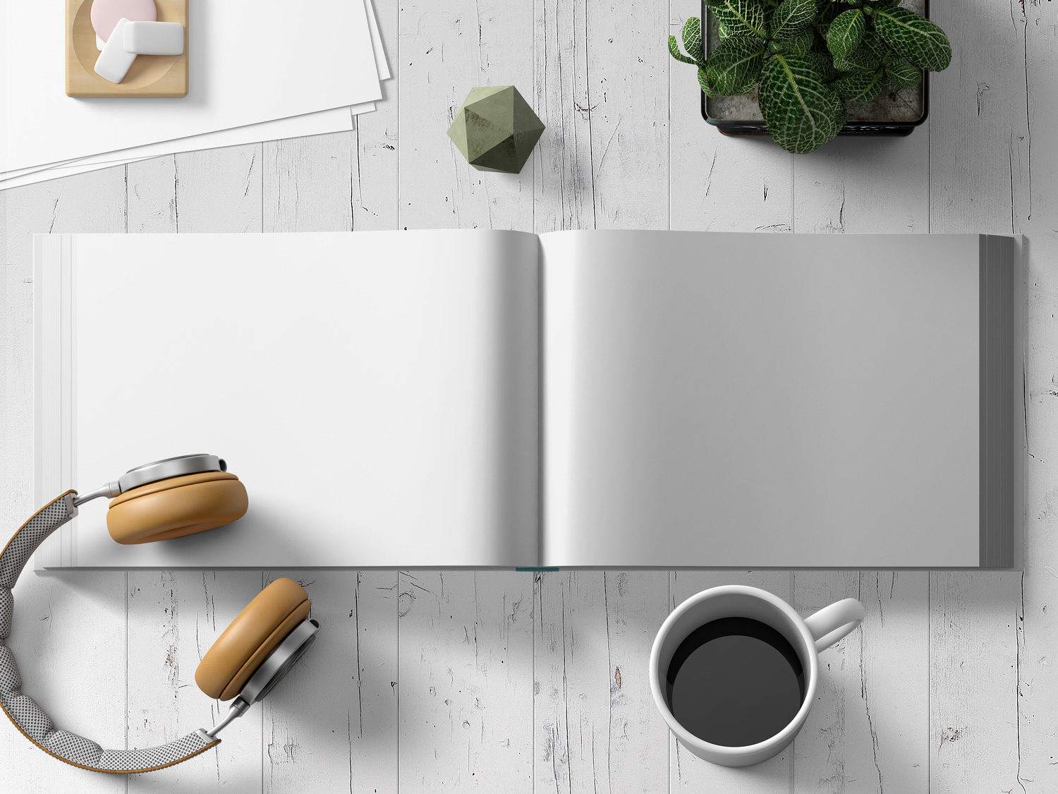 Landscape Book Mock-Up | Free Mockup