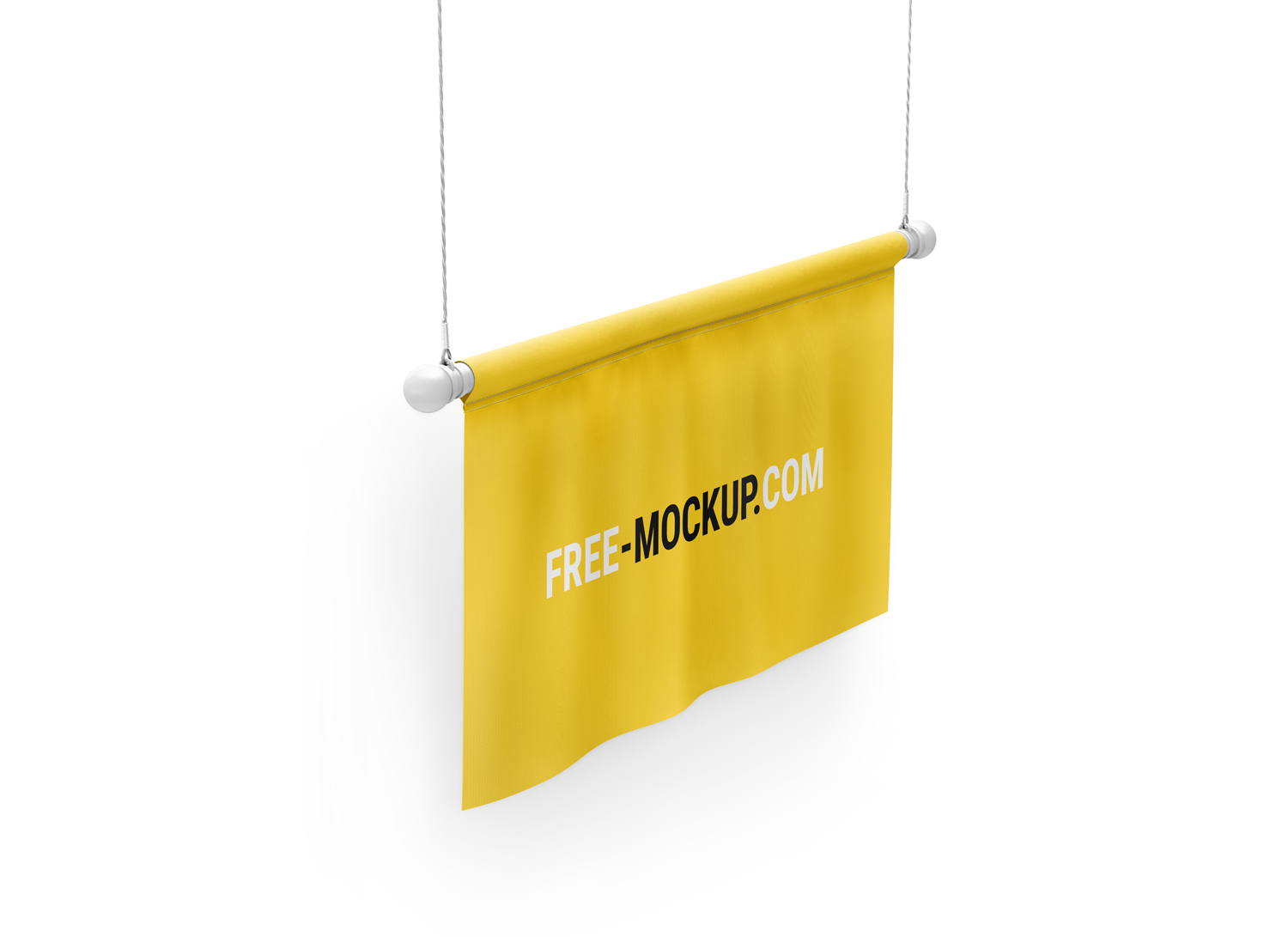 Download Flag Mockup - Half Side View | Free Mockup