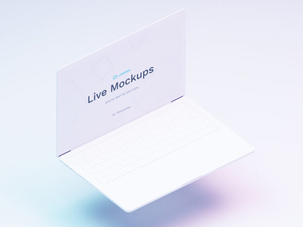 Download Macbook-Color-White-Matte-Apple-Devices-Mockup | Free Mockup