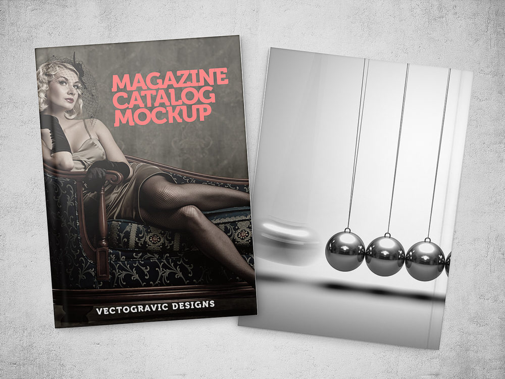 Magazine Catalog Mockup Free
