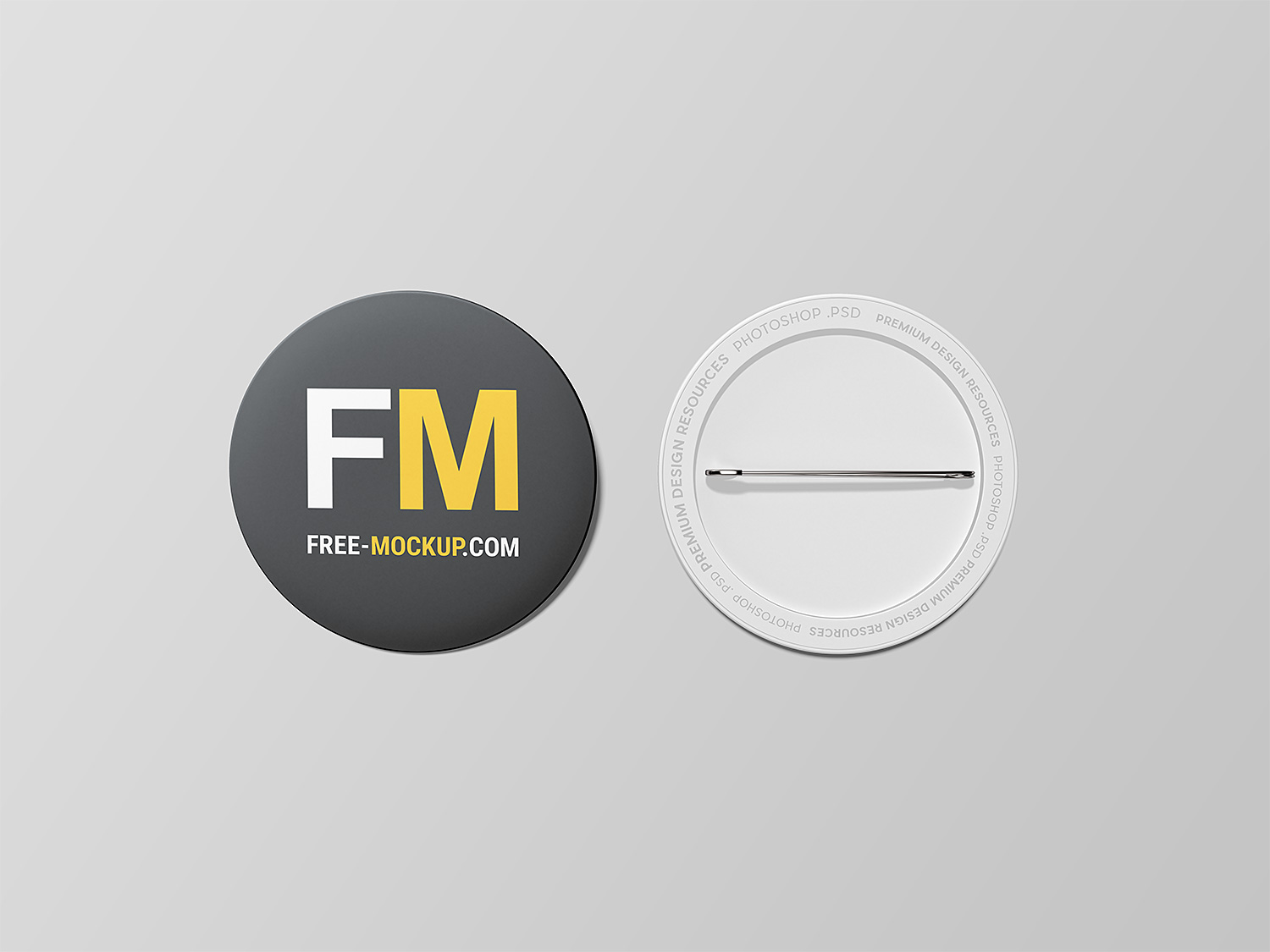 Download Pin Button Badge Mockup Free Mockup