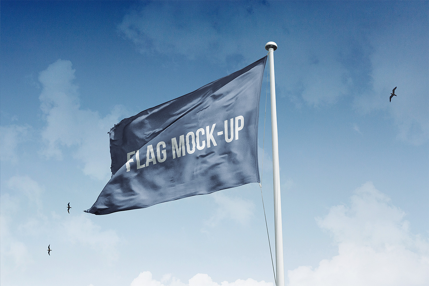Realistic Flag Mockup Free | Free Mockup