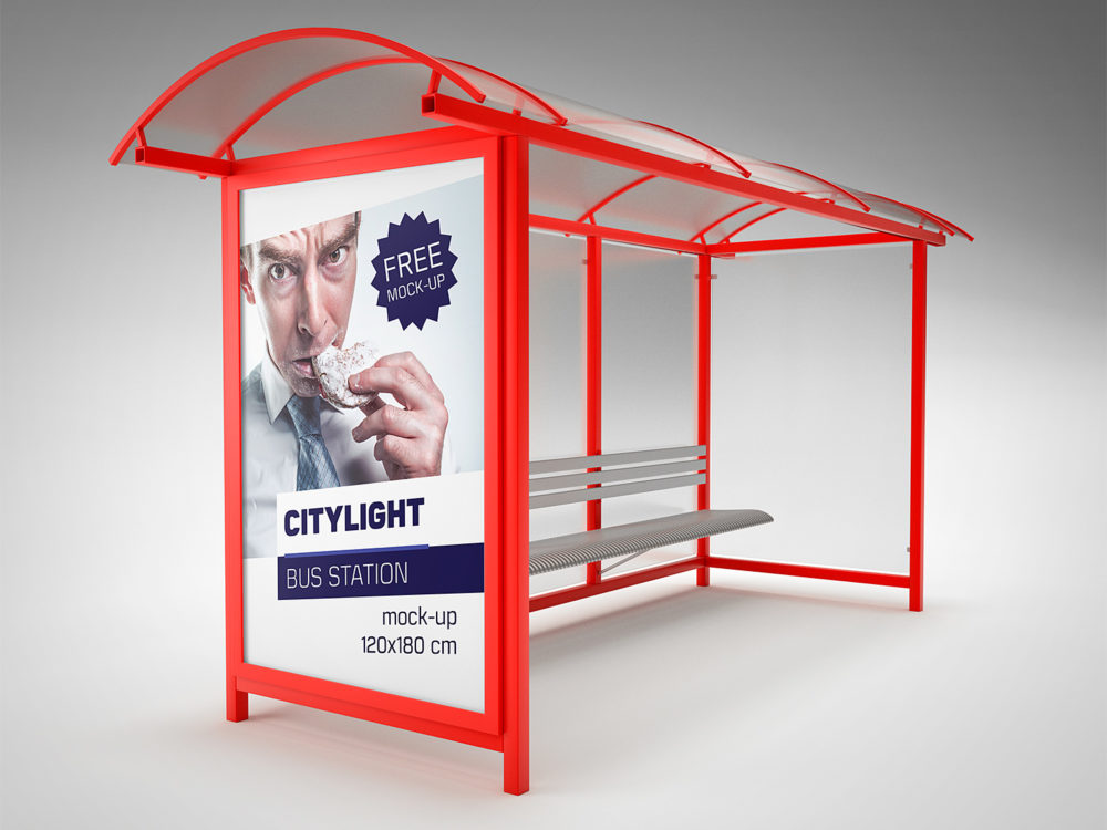 Download Bus-Stop-City-Light-Free-Mockup-01 | Free Mockup