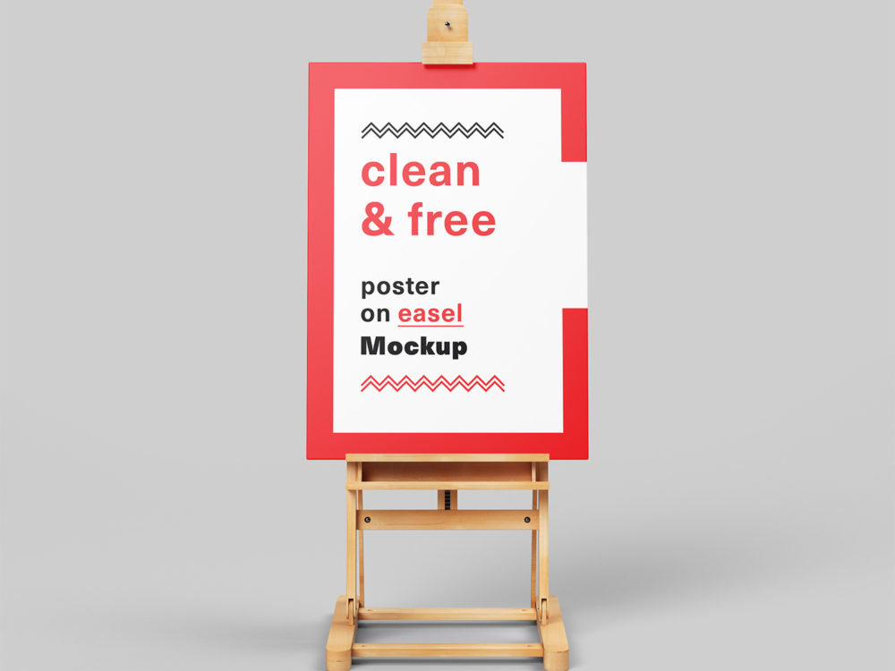 Download Canvas-Poster-on-Easel-Mockup-Free-02 | Free Mockup