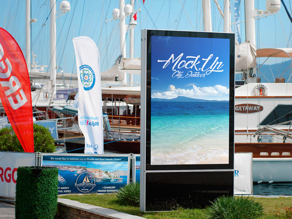 City Light Poster Outdoor Advertising Mockups