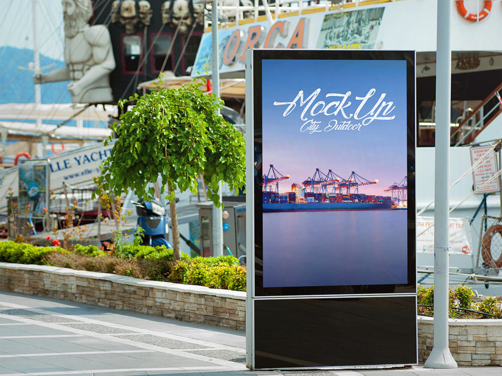 City Light Poster Outdoor Advertising Mockups