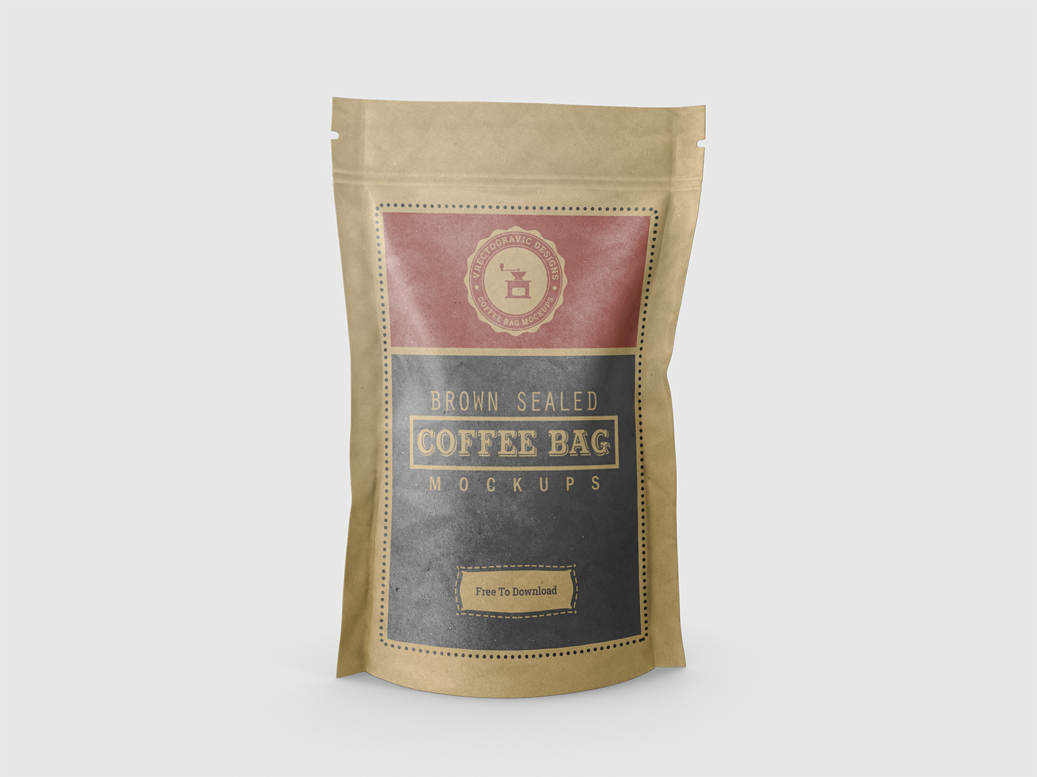 Download Coffee Pouch Mockup Free Mockup