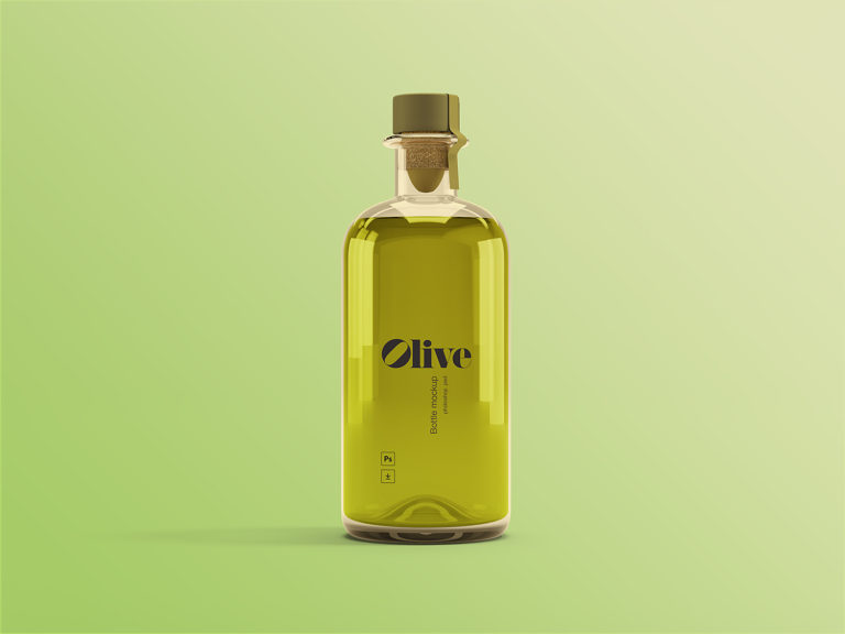 Download Olive Oil Bottle Mockup | Free Mockup