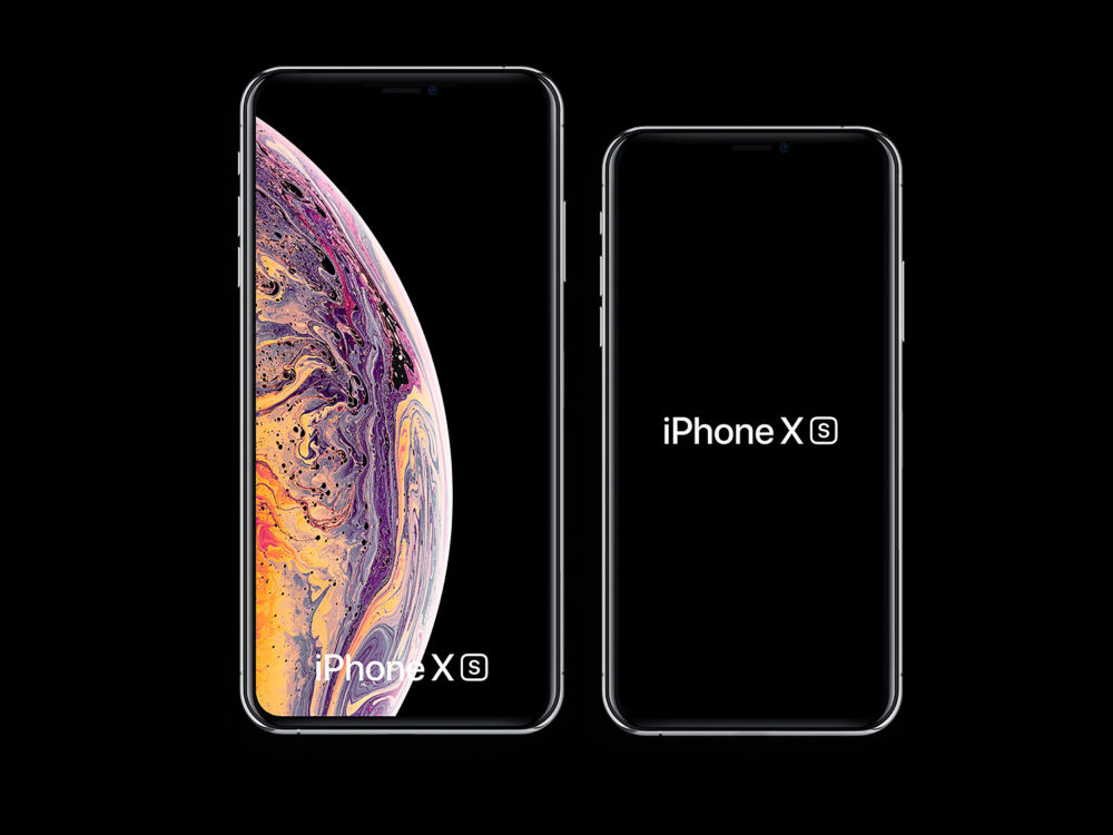 iPhone Xs and iPhone Xs Max mockups free (PSD and Sketch)