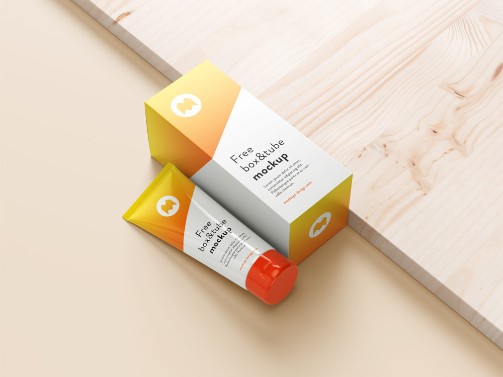 Free Tube and Box Mockup