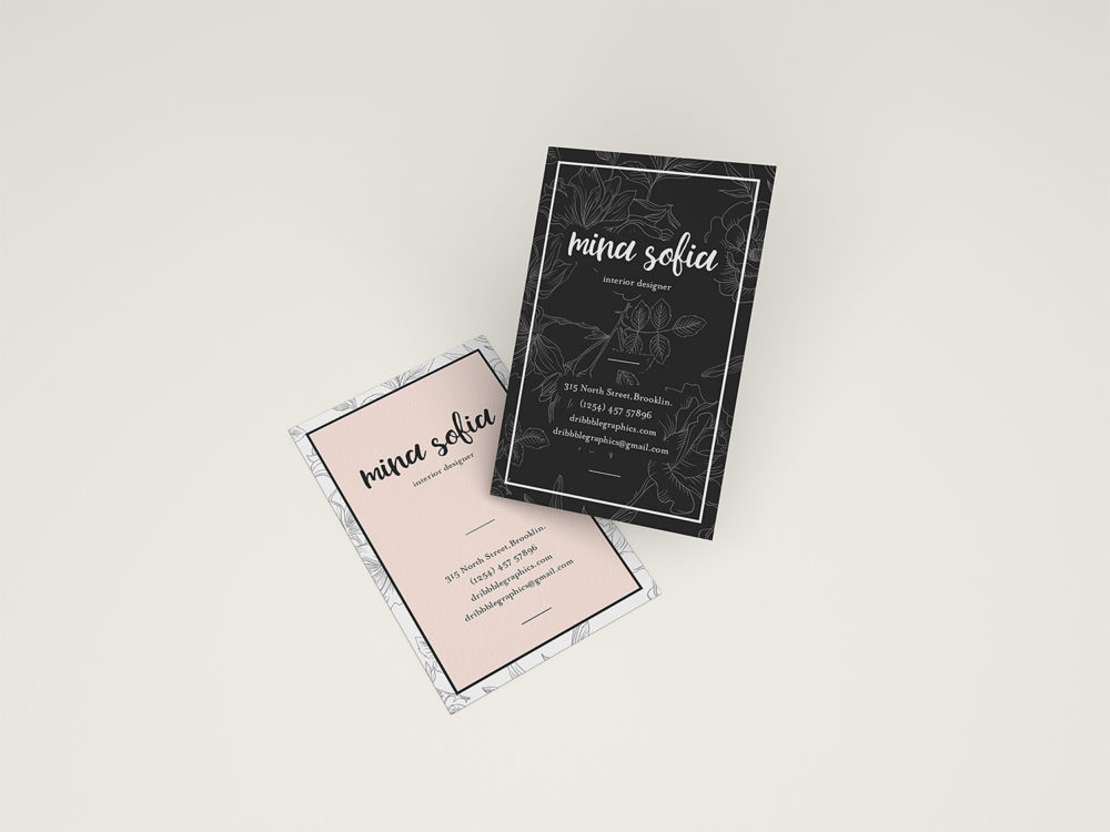 Floating Business Card Free Mockup | The Free Mockup