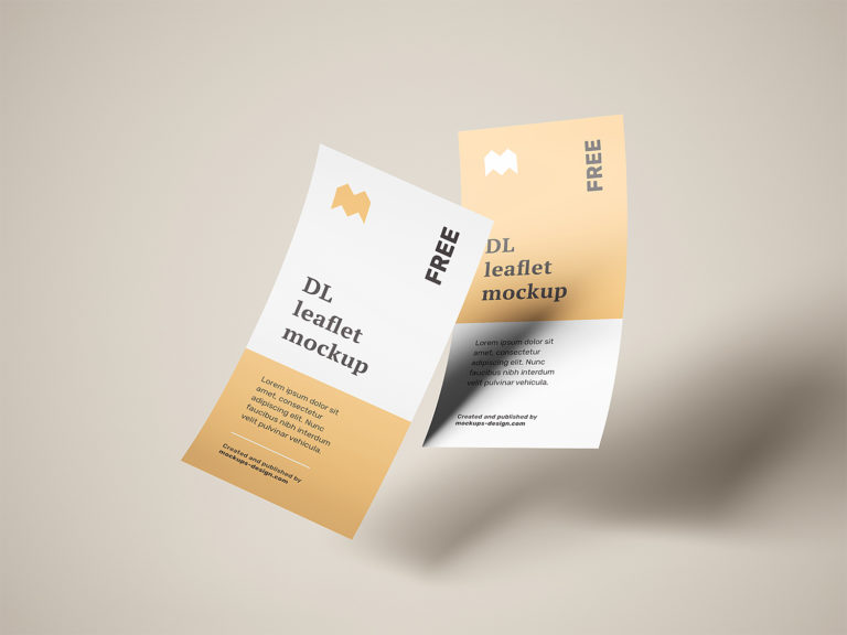 Download Flying-DL-Leaflets-Free-Mockup-04 | Free Mockup