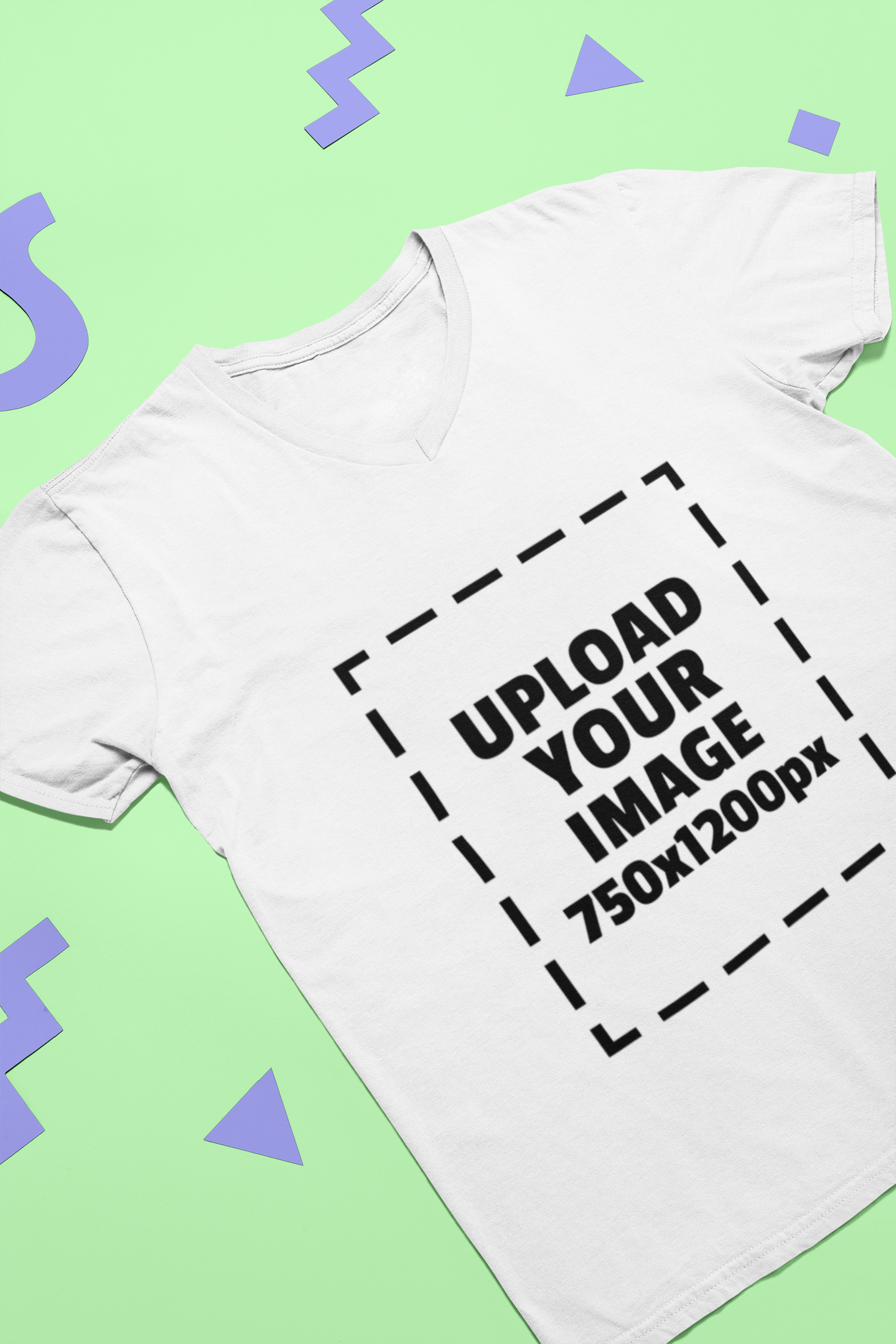 Download Mockup Of A T Shirt Lying Flat Over Cut Out Shapes By Placeit Free Mockup