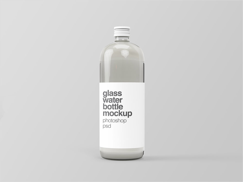 Download Free Glass Water Bottle Mockup | Free Mockup