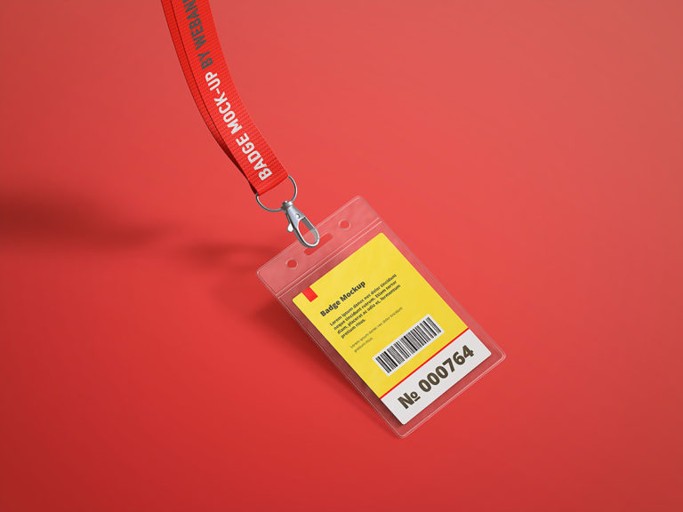 Name Tag / Badge Free Mock-Up - Free Mockup