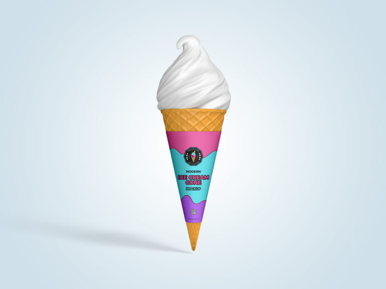 Download Ice Cream Cone Mockup | Free Mockup
