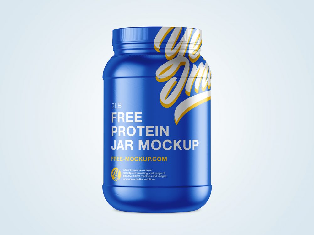 Download Free Protein Jar Mockup 2lb | Free Mockup