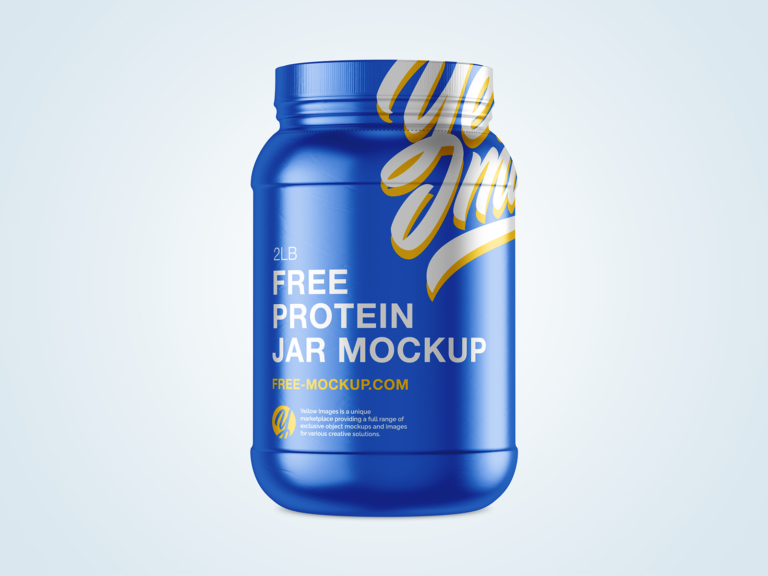 Download Free Protein Jar Mockup 2lb | Free Mockup