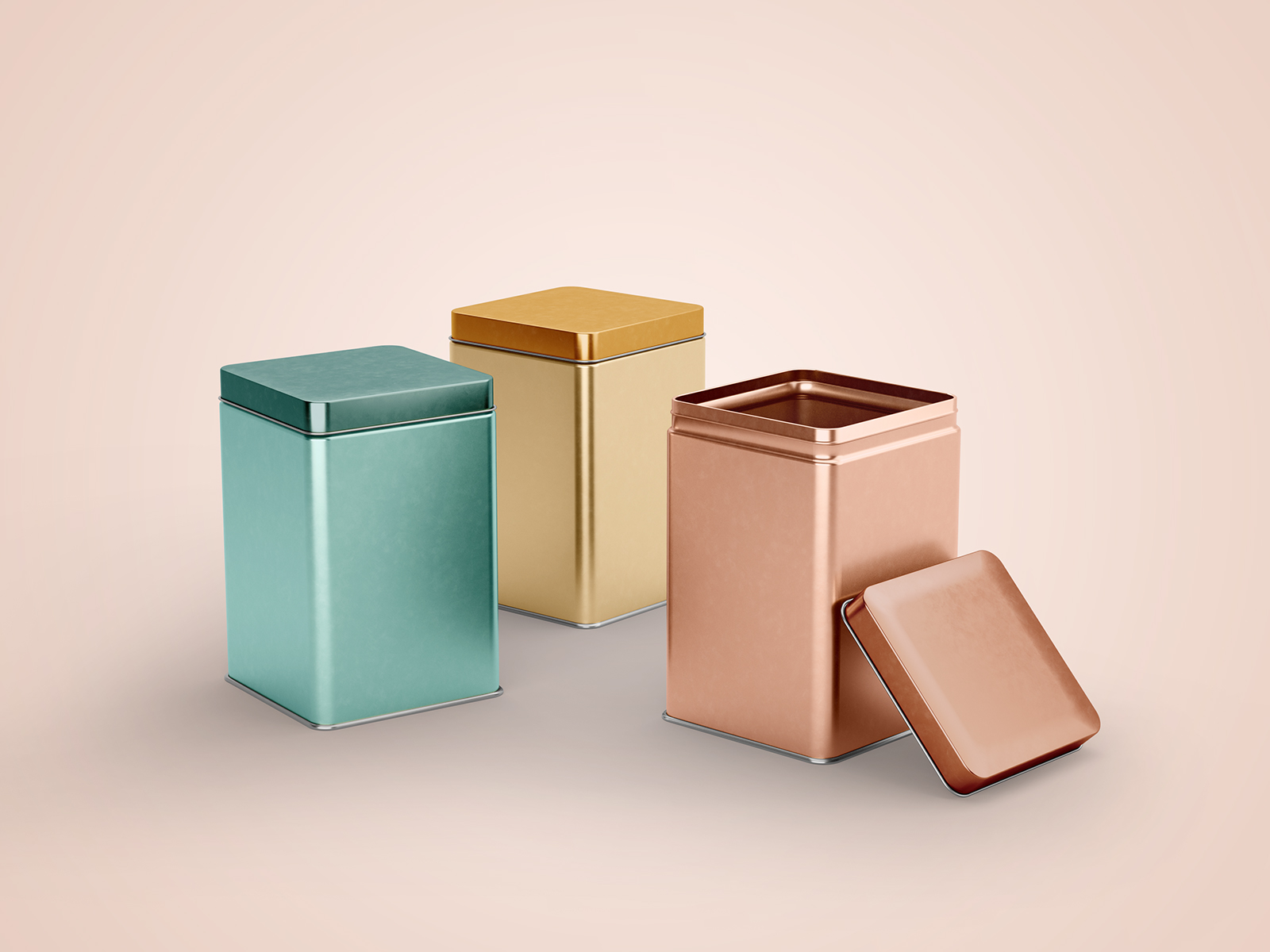 Free Rectangular Metal Box Tin Container Mockup PSD - Good Mockups