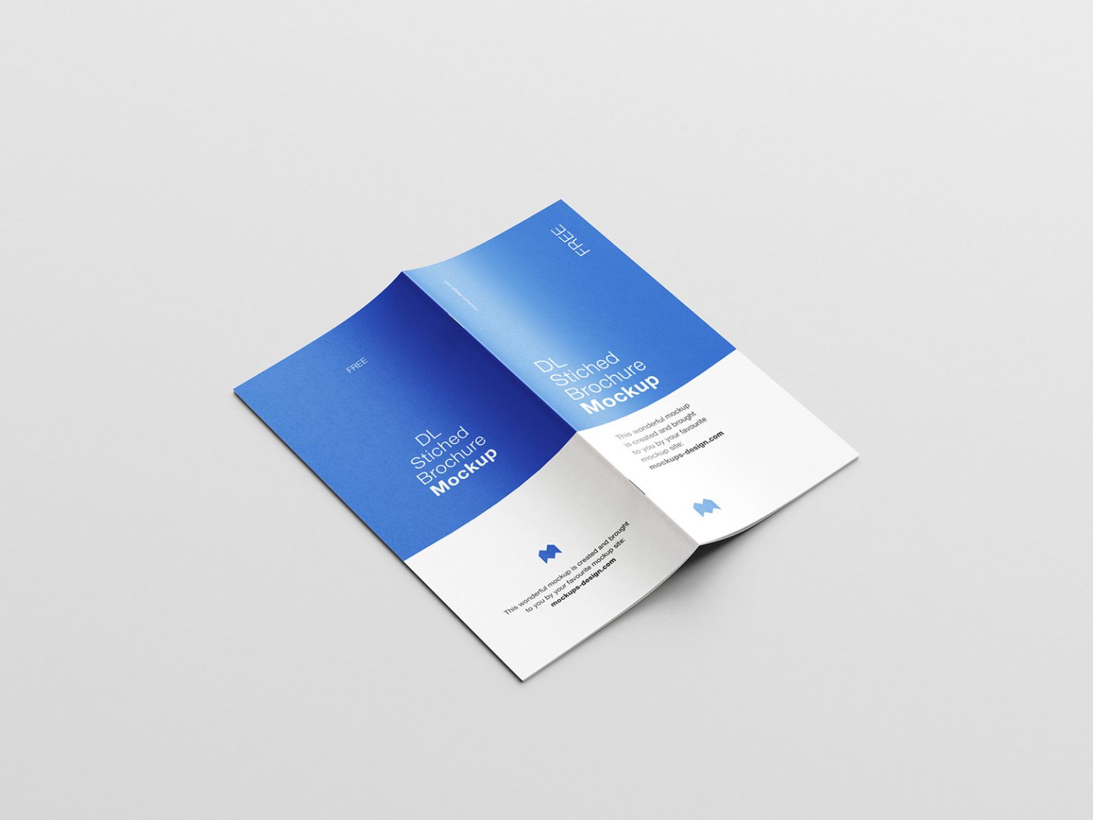 Free Saddle Stitched DL Brochure Mockup