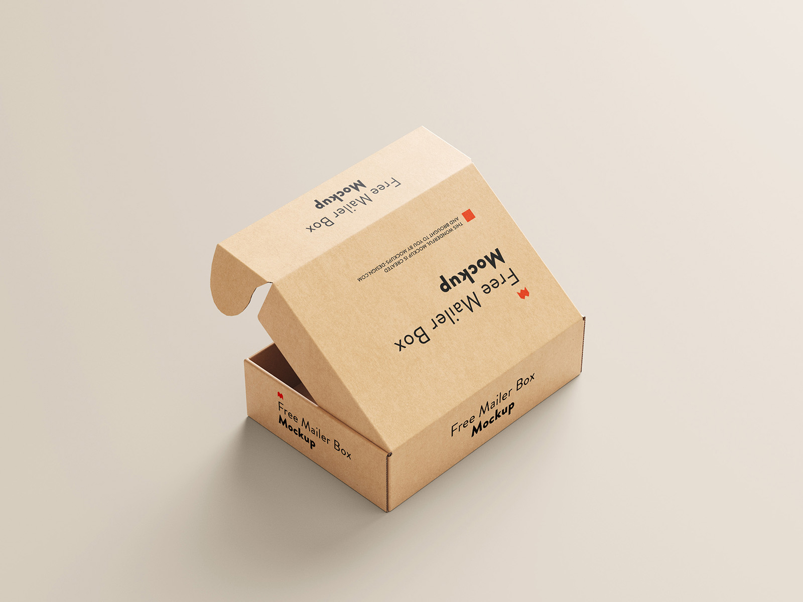 PSD Mailing Box Packaging Mockup | Free Mockup