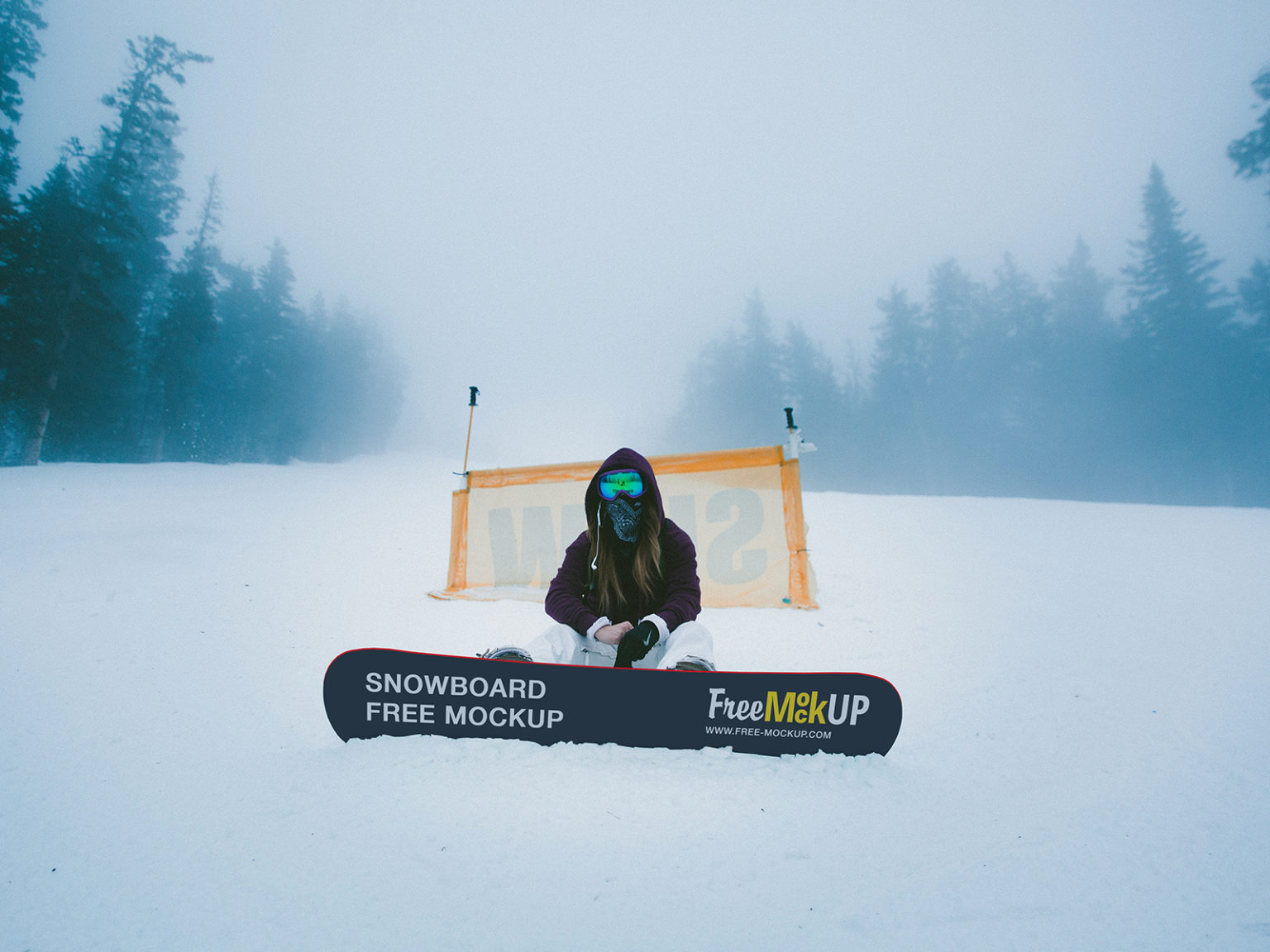 Download Snowboard Free Mockup | Free Mockup