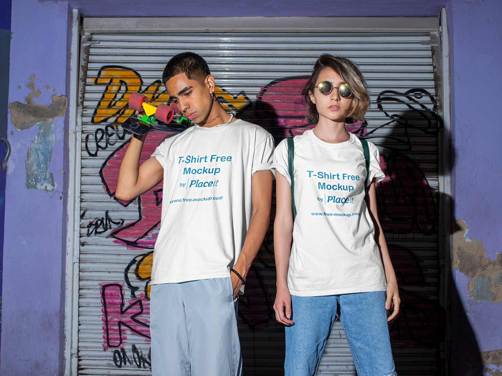 Free Male and Female Shirt Mockup (PSD)