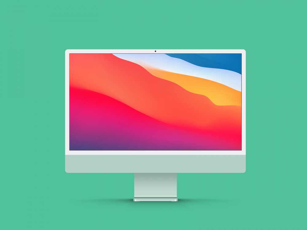 New iMac 24 Inch Display Free Mockup