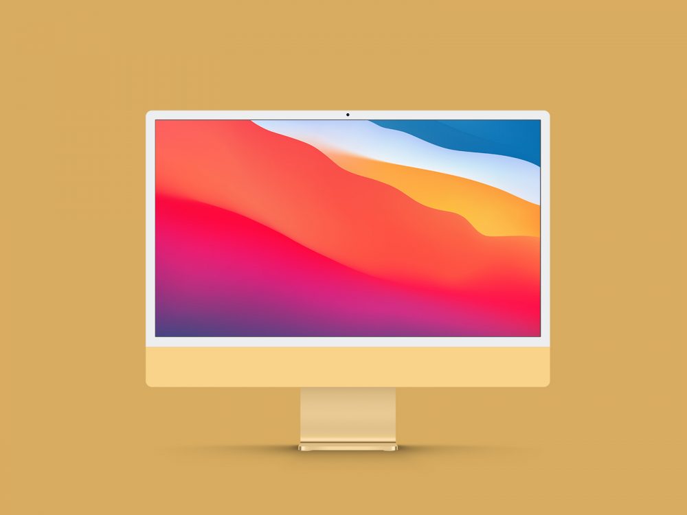 New iMac 24 Inch Display Free Mockup