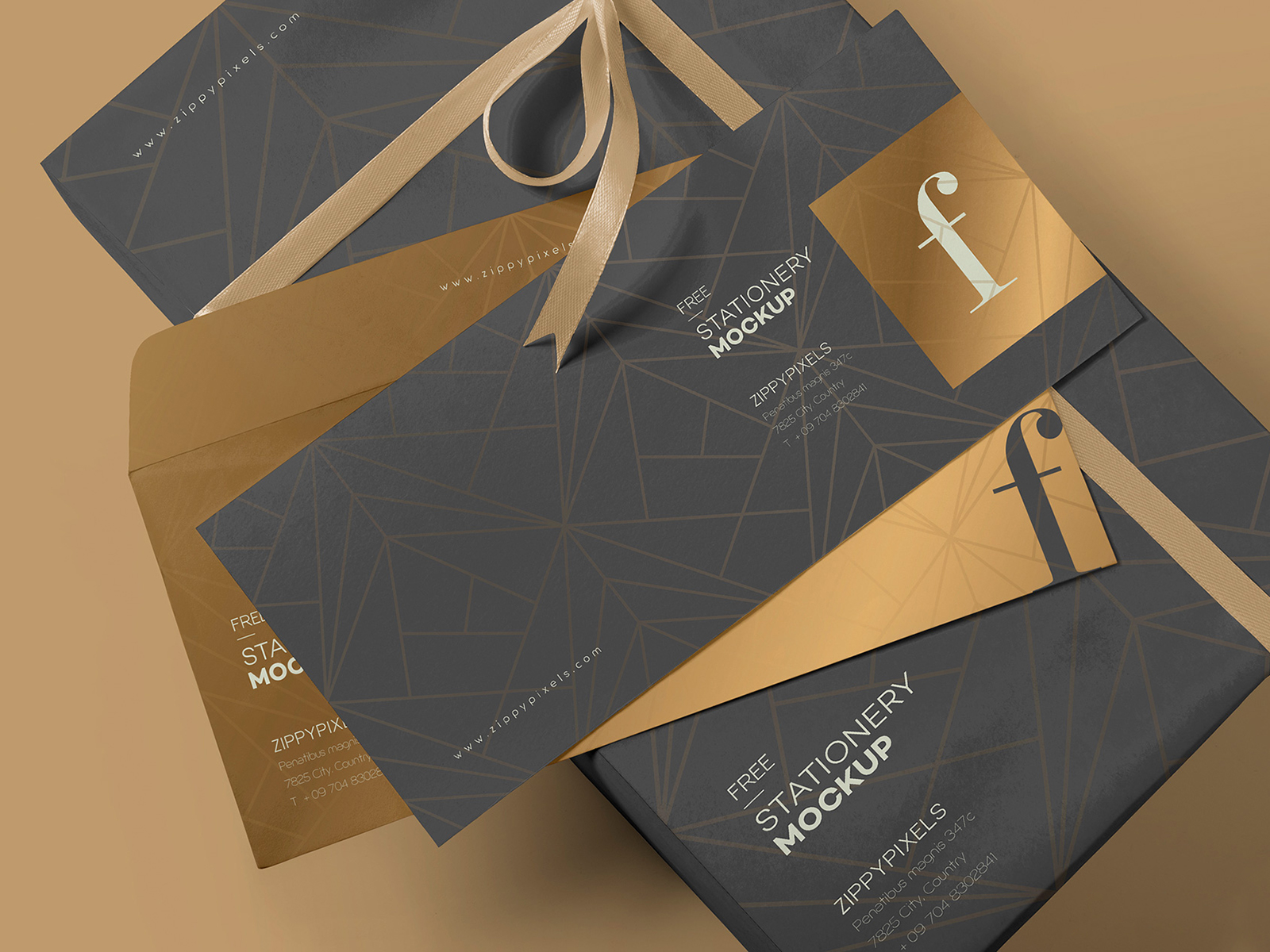 Envelope Stationery Free Mockup