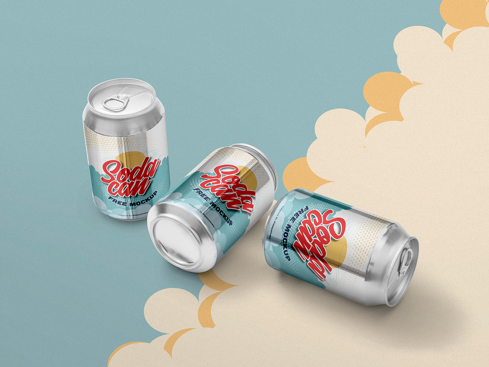 Free Soft Drink Can Mockup | The Free Mockup