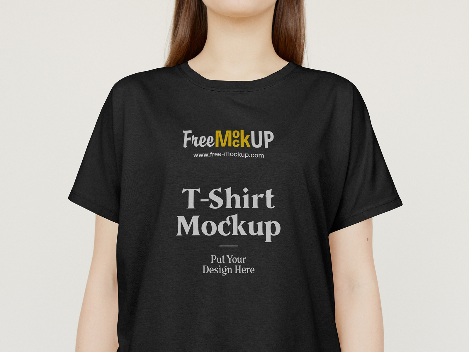 Woman T-Shirt Mockup Free PSD | Free Mockup