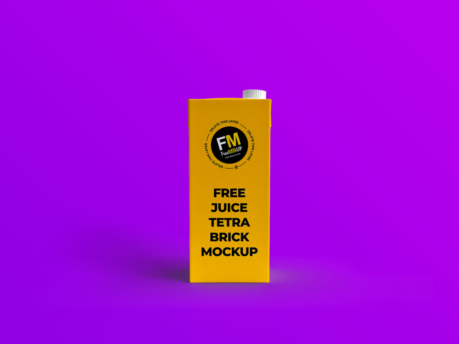 Free Juice Tetra Brick Mockup | The Free Mockup