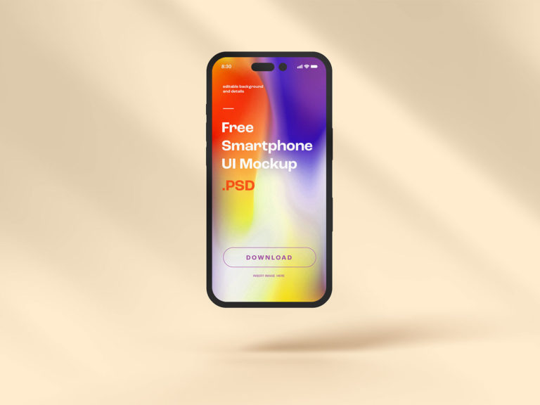 PSD Smartphone UI Mockup Free | The Free Mockup