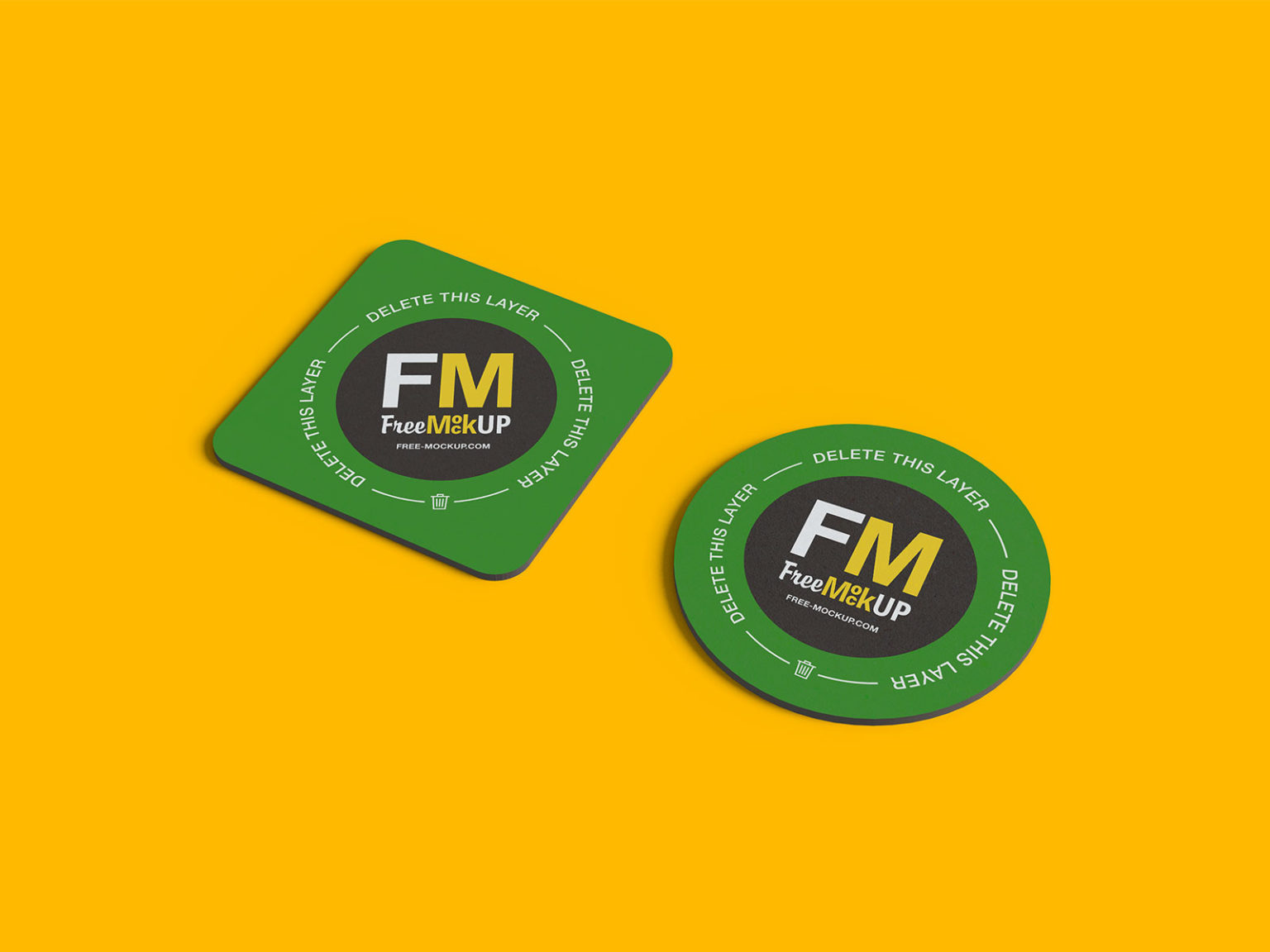 Free Coaster Mockups | The Free Mockup